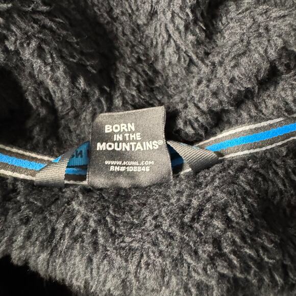 Womens Kuhl Size M Black Fleece 1/4 Zip Hooded Pullover Jacket Mountains Outdoor - Picture 7 of 10
